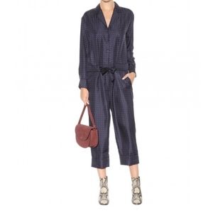 Rag & bone silk Arthur jumpsuit 00 navy polka dot